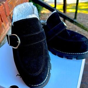 La Canadienne Allie mules black 9 M